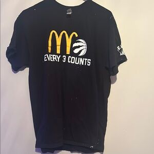 McDonald's Black Tee with Iconic Logo and Bold Text